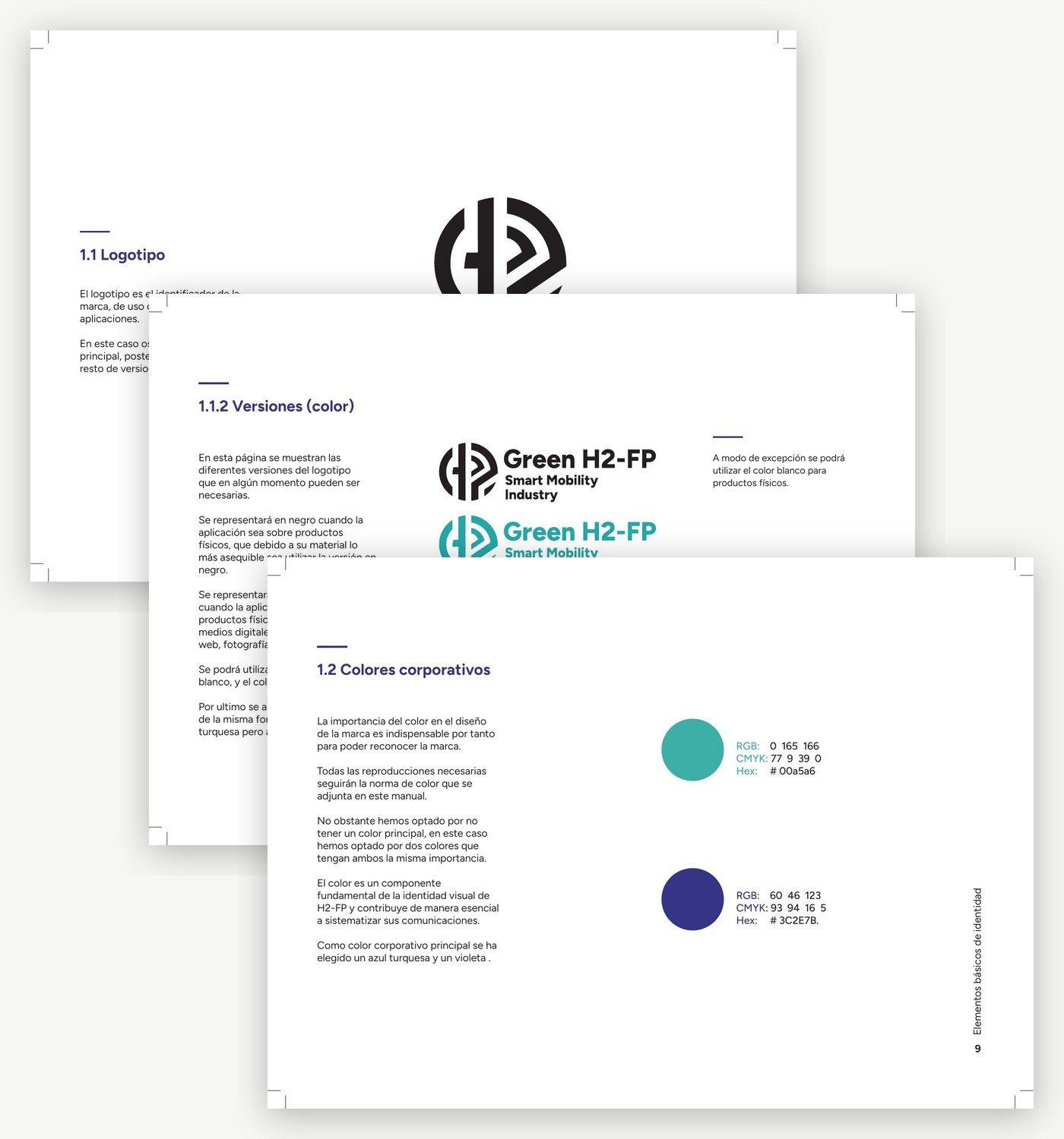 Páginas del manual de identidad
